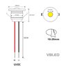 Lot de 10 Mini Spot encastré 1W IP65 Blanc Chaud Incluant Transformateur LED 12W 12V DC