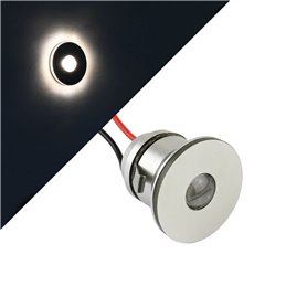 Lot de 10 mini spots encastrés à LED 1W blanc chaud avec bloc d'alimentation