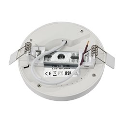 Pannello LED universale per montaggio a superficie/montaggio rotondo extra piatto 6,5W 3000K 420lm