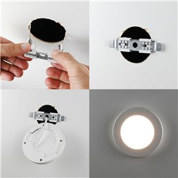 Universele LED paneel opbouw/opbouw Ronde Extra Flat 12W 3000K 840lm