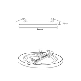 Panel LED universal de montaje en superficie/montaje redondo extraplano 18W 3000K 1350lm