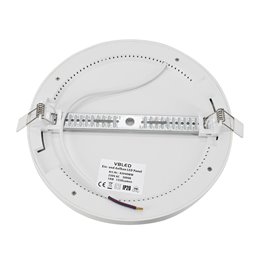 Pannello LED universale per montaggio a superficie/montaggio rotondo extra piatto 18W 3000K 1350lm