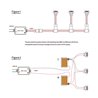 Set di 2 mini faretti da incasso da 1W Incl. trasformatore LED 6W 12V DC