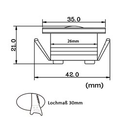 Lote de 6 mini focos empotrables de aluminio LED de 3W "Luxonix" blanco cálido estancos