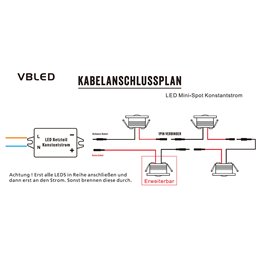 3W LED Mini Spot / IP65 / 700mA / 160lm / warm wit (set van 6 met draadloze voeding)