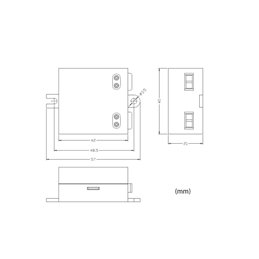 Set van 1 3W LED aluminium mini inbouwspot "Luxonix" warm wit met voedingseenheid