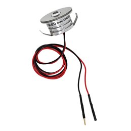 Set di 1 mini faretto da incasso in alluminio a LED da 3W "Luxonix" bianco caldo con alimentatore