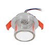 Recessed luminaire with acrylic glass rim for 12V G4 LED lamp