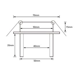 Inbouwarmatuur met acrylglas rand voor 12V G4 LED lamp