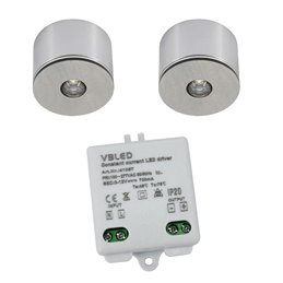 LED Mini Apparecchio da incasso per bagno 3 KIT, acciaio inox, protezione IP67
