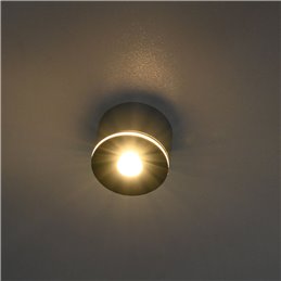 Set of 15 3W LED Mini Spot surface mounted luminaire warm white dimmable with radio power supply unit and remote control