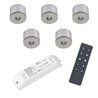 VBLED - LED-Lampe, LED-Treiber, Dimmer online beim Hersteller kaufen|5er Set 3W LED Mini Spot Aufbaustrahler warmweiß dimmbar mit Funk Netzteil und Fernbedienung