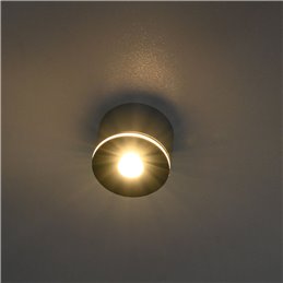 3W LED Mini Recessed Spotlight / Mini Spot / Surface-Mounted Ceiling Spot - Alu, IP65, 3000K