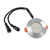 Set of 3 RGB+WW LED recessed luminaires 12VDC 6W incl. wall control and power supply unit