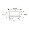 Set di 9 mini faretti da incasso da 3W 3000K "NOVOS", incluso trasformatore LED e connettore