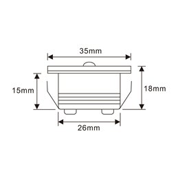 3pcs Radio Set 3W Mini Foco Empotrable "NOVOS" 3000K incl.LED Transformador y Conector