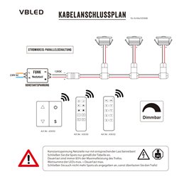 3W Mini inbouwspot "NOVOS"- 12V VDC - IP44 - 3000K verlicht voorkant & zijkant