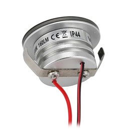 3W Mini inbouwspot "NOVOS"- 12V VDC - IP44 - 3000K verlicht voorkant & zijkant