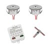 Set of 2 3W Mini recessed spotlights Recessed spotlight "NOVOS" 3000K 12V DC Warm white Incl.LED transformer