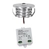 Set van 1 3W LED aluminium mini inbouwspot "Pialux" warm wit met voedingseenheid