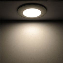 Foco empotrable LED 12VDC 3W 3000K blanco cálido aluminio lámpara empotrable para muebles IP44