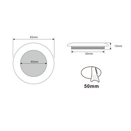 Set van 3 LED inbouwspots met 3 niveaus LED dimmer 12VDC 3W 3000K warm wit aluminium meubel inbouwarmatuur