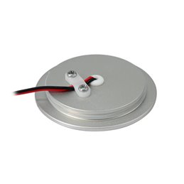 Lámpara empotradaJuego de focos empotrables con módulos LED de 5W,  adaptador de red regulable y marco de montaje en óptica plateada cepillada  red