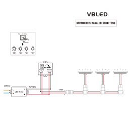 Juego de 4 focos LED empotrables con regulador LED de 3 niveles 12VDC 3W 3000K blanco cálido aluminio luminaria empotrable para