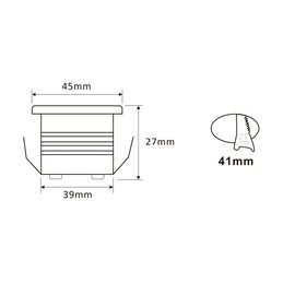 4 KIT "FORTIS" 3W LED alluminio mini faretto da incasso bianco caldo con alimentazione 12VDC