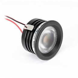 3W Min Faretto da incasso LED "Fortis" nero 12VDC IP65 3000K