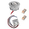 Set van 1W LED mini inbouwspots - "FOCOS" Minispot - 12V DC - IP44 - 3000K - Zwenkbaar - Zilver