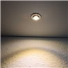 Set of 1W LED mini recessed spotlights - "FOCOS" Minispot - 12V DC - IP20 - 3000K - Swivel - Silver