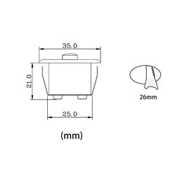 Set di mini spot da incasso a LED da 1W - Minispot "FOCOS" - 12V DC - IP44 - 3000K - Orientabile - Argento