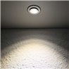 Set of 6 3W LED Mini Recessed Spotlights - "OCULOS" Minispot 3000K with Radio Power Supply and Remote Control Silver