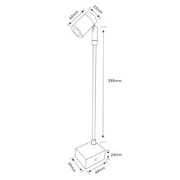 1W LED spot met 24CM statief - vervangbare lamp