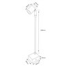 1W LED spotlight with 24CM stand - replaceable bulb
