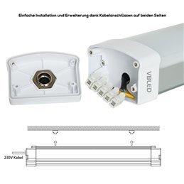 VBLED Apparecchio LED a prova di umidità 60W