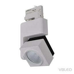 Faretto LED per binario trifase 25W 4000K 1850 lumen bianco neutro