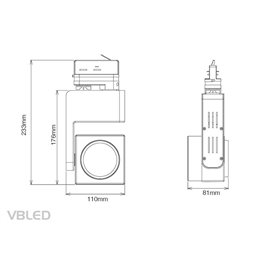VBLED - LED-Lampe, LED-Treiber, Dimmer online beim Hersteller kaufen|LED Schienenstrahler 25W 4000K