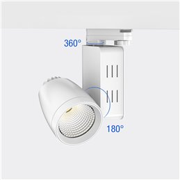 Faretto LED per binario trifase 25W 4000K 1850 lumen bianco neutro