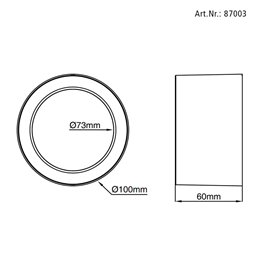 VBLED Luminaria LED de superficie en blanco 3K 8W