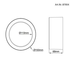 VBLED LED opbouwarmatuur in wit 3K 15W