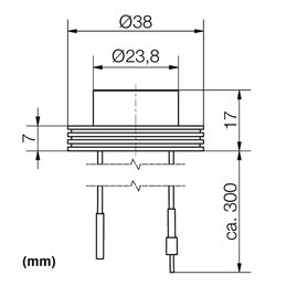 KIT de 1 - 1W LED proyector de superficie "CYLINDRO" Proyector de techo 3V 3000K