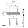 KIT de 1 - 1W LED proyector de superficie "CYLINDRO" Proyector de techo 3V 3000K