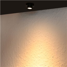 faretto da superficie 1W LED "CYLINDRO" spot da soffitto nero 3V 3000K