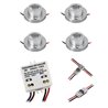 KIT de 4 - Foco de superficie LED de 1W "CYLINDRO" Techo 12VDC 3000K