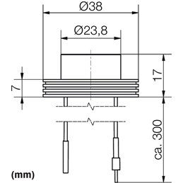 proyector LED de superficie de 1W "CYLINDRO" Techo 12VDC 3000K