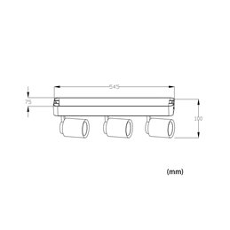 LED plafondlamp Plafondlamp, 3-lichts Draai- en zwenkbaar 5W GU10 230V