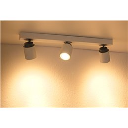 Plafoniera LED Lampada da soffitto, 3 luci Rotante e orientabile 5W GU10 230V