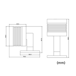 SET van 3 "ENORA" 7W RGBW 12V plafondspots met IR afstandsbediening en transformator